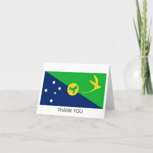 Flagge der Weihnachtsinsel Dankeskarte