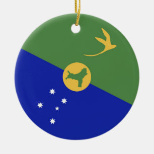 Flagge der Weihnachtsinsel Keramik Ornament