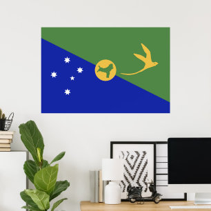 Flagge der Weihnachtsinsel Poster