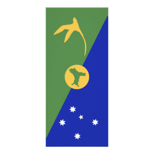Flagge der Weihnachtsinsel Werbekarte