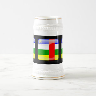 Flagge der Zentralafrikanischen Republik Bierglas