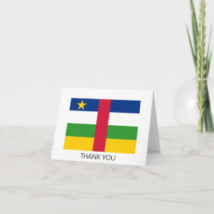Flagge der Zentralafrikanischen Republik Dankeskarte