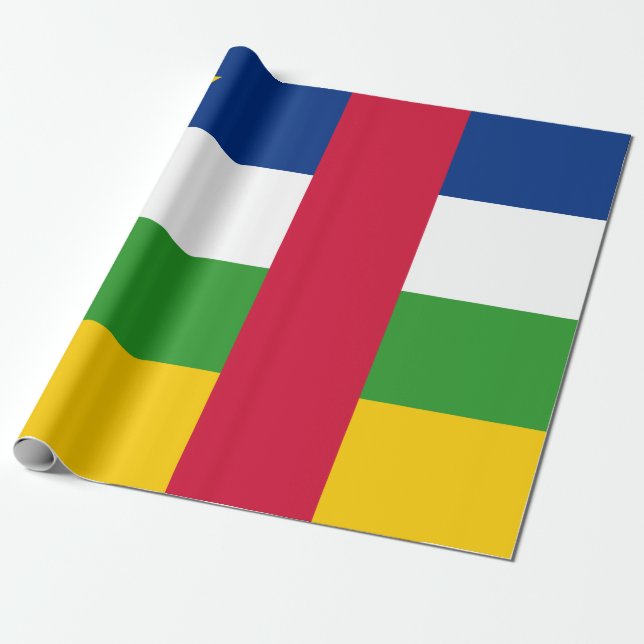 Flagge der Zentralafrikanischen Republik Geschenkpapier (Ungerollt)