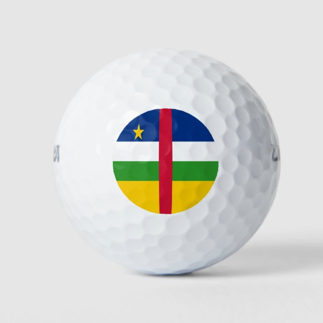 Flagge der Zentralafrikanischen Republik Golfball (Vorderseite)