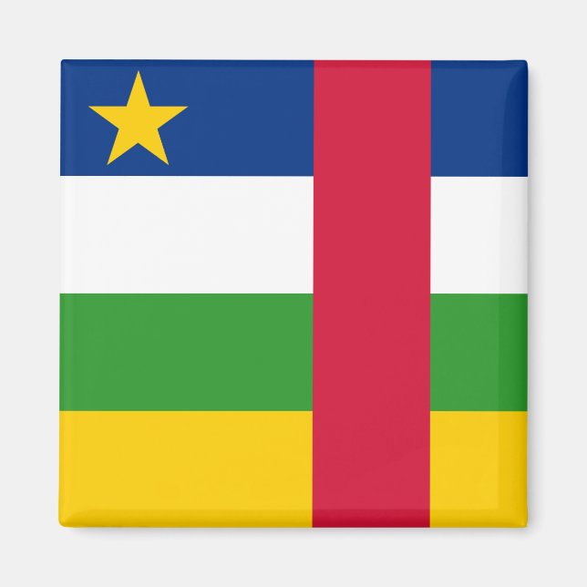 Flagge der Zentralafrikanischen Republik Magnet (Vorne)