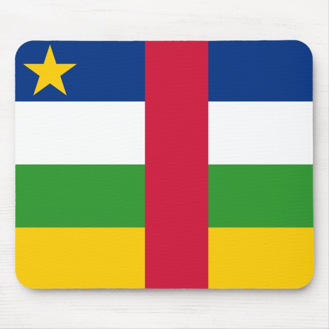 Flagge der Zentralafrikanischen Republik Mousepad (Vorne)
