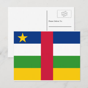 Flagge der Zentralafrikanischen Republik Postkarte