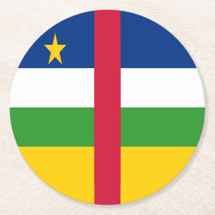 Flagge der Zentralafrikanischen Republik Runder Pappuntersetzer