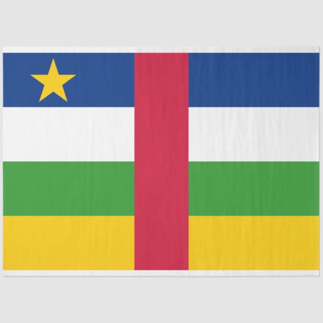 Flagge der Zentralafrikanischen Republik Seidenpapier (Vorderseite)