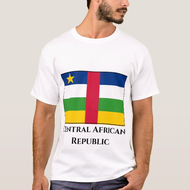 Flagge der Zentralafrikanischen Republik T-Shirt (Vorderseite)