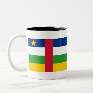 Flagge der Zentralafrikanischen Republik Zweifarbige Tasse