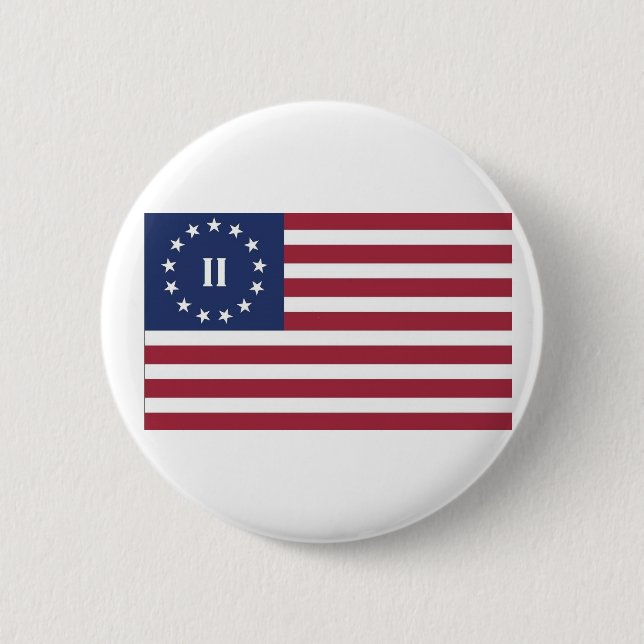Flagge der zweiten amerikanischen Revolution Button (Vorderseite)