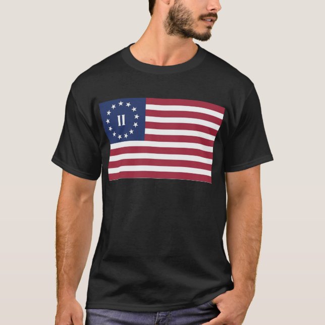 Flagge der zweiten amerikanischen Revolution T-Shirt (Vorderseite)