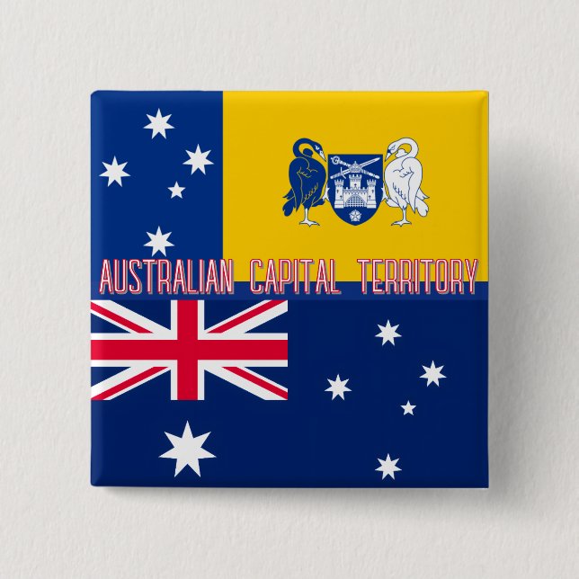 Flagge des Australian Capital Territory Button (Vorderseite)