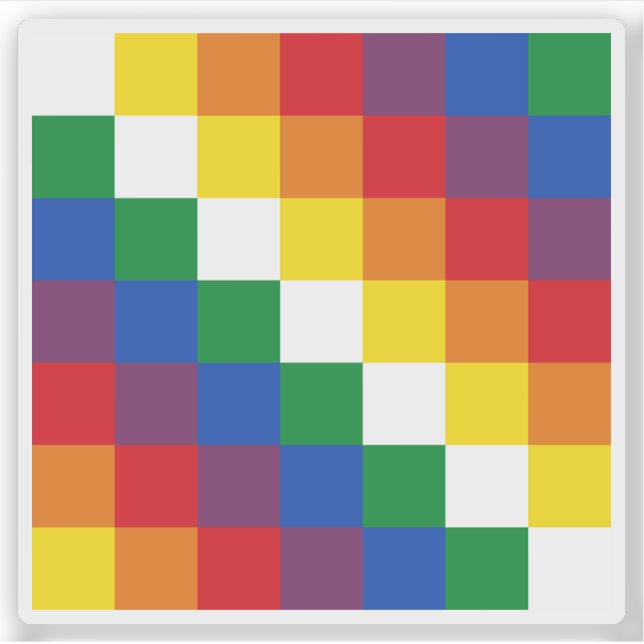 Flagge des Aymara (Aimara), Südamerika Aufkleber (Vorderseite)