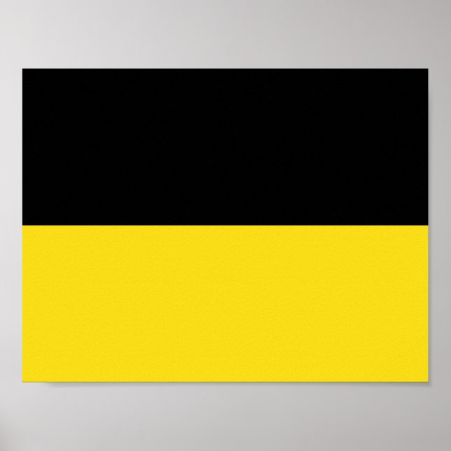 Flagge des Baden-Württemberger Posters Poster (Vorne)