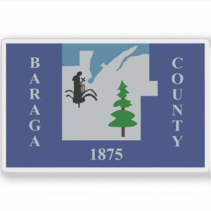 Flagge des Baraga-Landkreises, Michigan Aufkleber