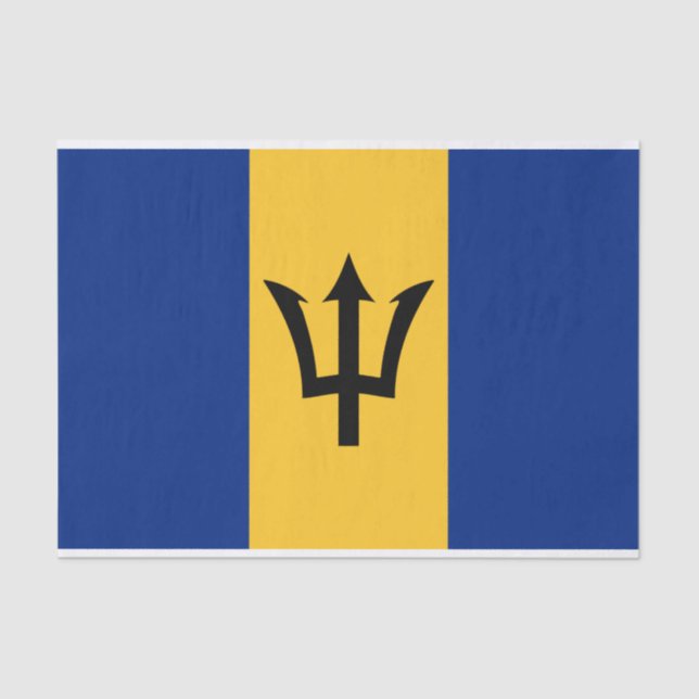 Flagge des Barbados-Tissue-Papiers Seidenpapier (Vorderseite)