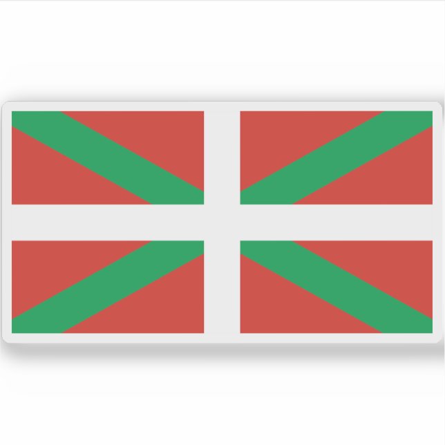 Flagge des Baskenlandes Aufkleber (Vorderseite)