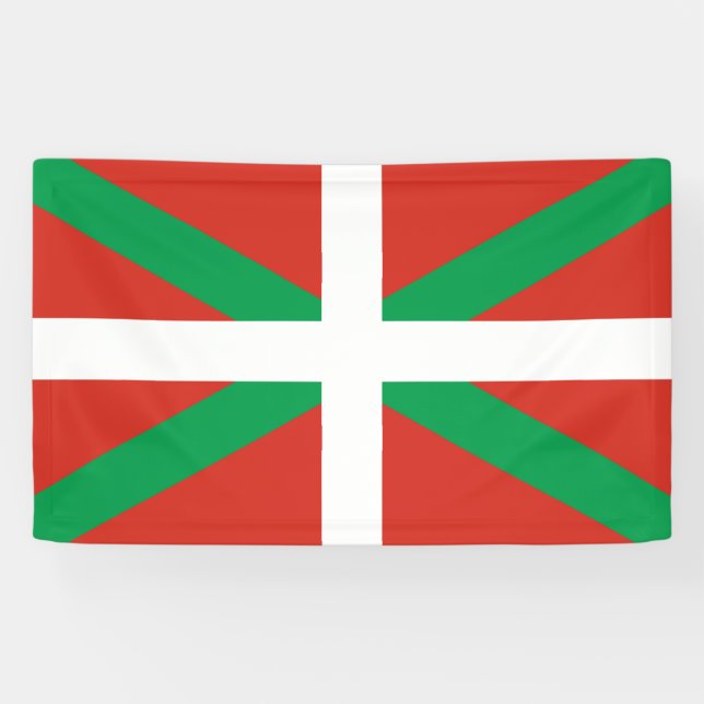 Flagge des Baskenlandes Banner (Horizontal)