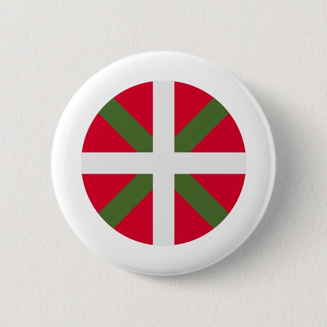 Flagge des Baskenlandes Button (Vorderseite)