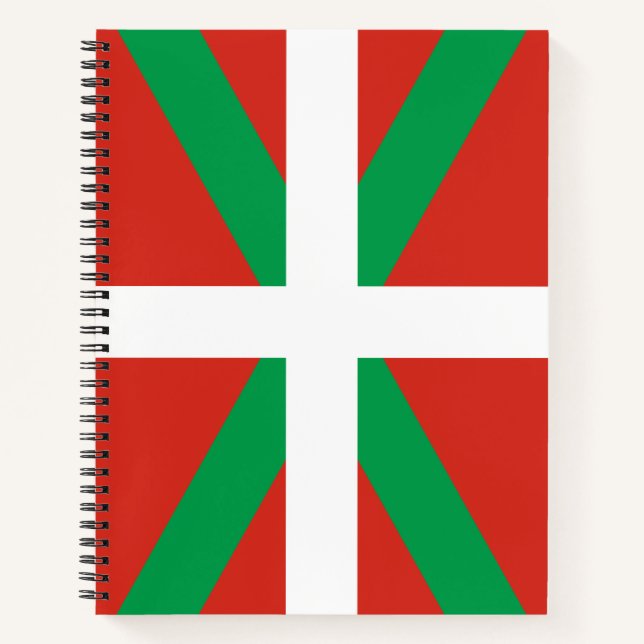 Flagge des Baskenlandes Notizbuch (Vorderseite)