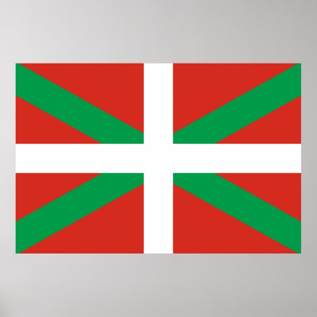 Flagge des Baskenlandes Poster (Vorne)