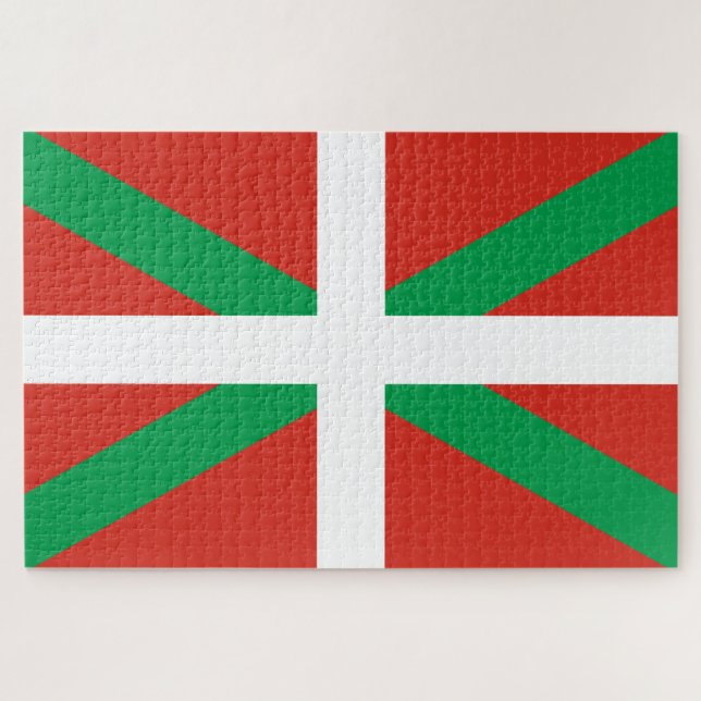 Flagge des Baskenlandes Puzzle (Horizontal)