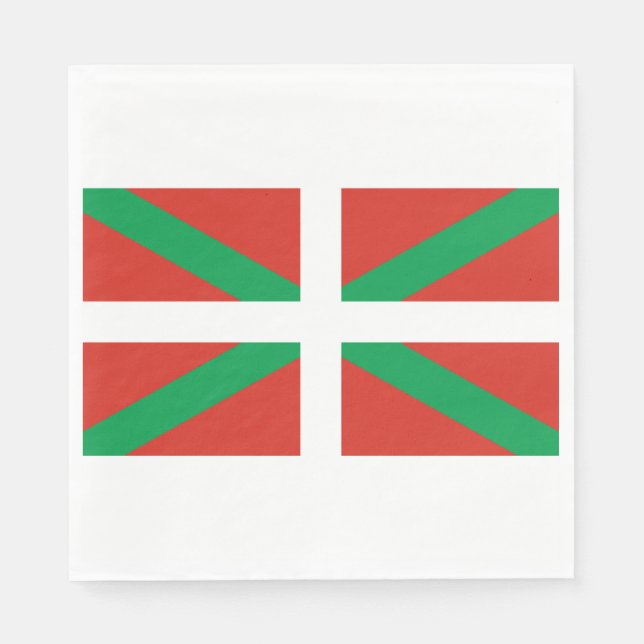 Flagge des Baskenlandes Serviette (Vorderseite)