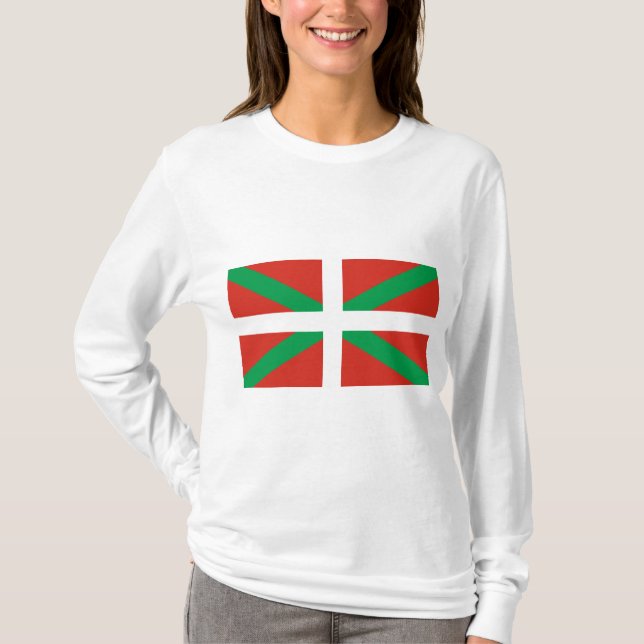 Flagge des Baskenlandes T-Shirt (Vorderseite)