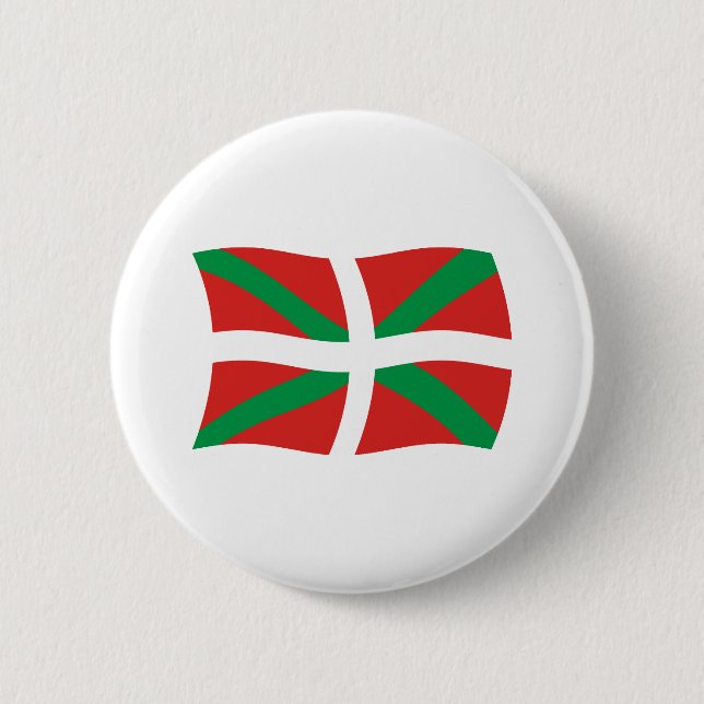 Flagge des Baskischen Volkes Button (Vorderseite)
