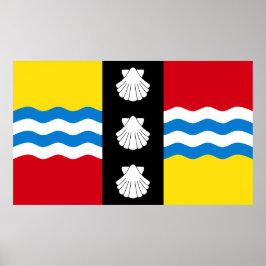 Flagge des Bedfordshire-Posters Poster