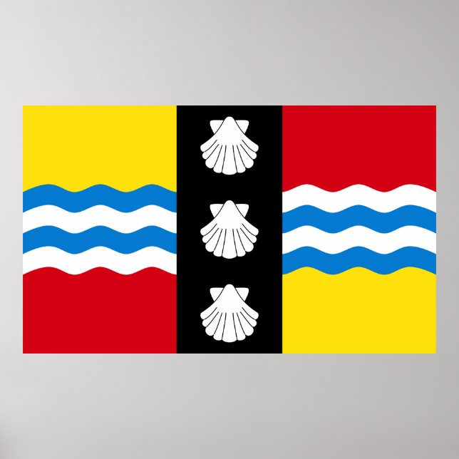 Flagge des Bedfordshire-Posters Poster (Vorne)