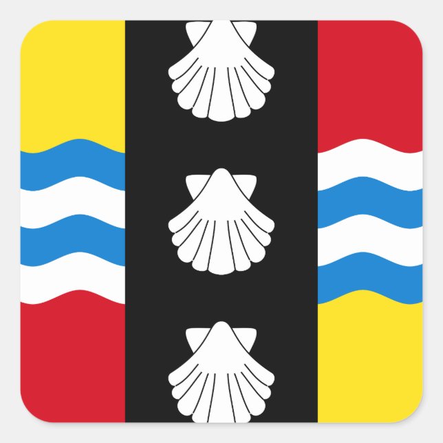 Flagge des Bedfordshire Square Sticker (Vorderseite)