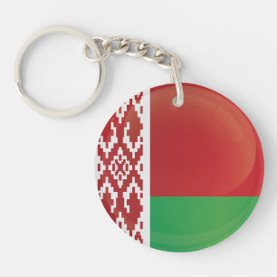 Flagge des Belarus-Runden Symbols Schlüsselanhänger