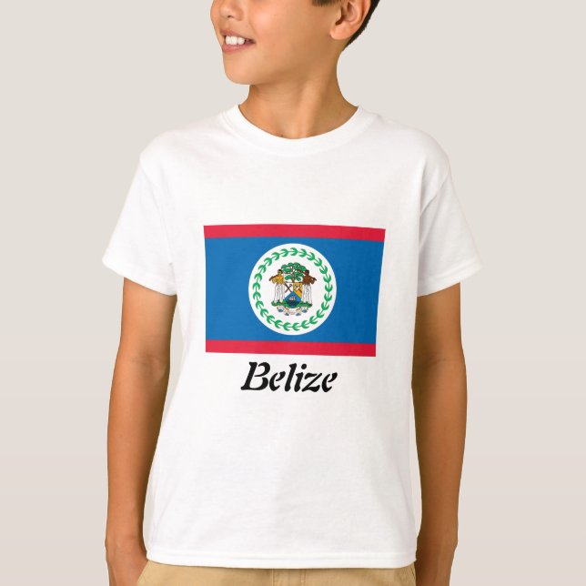 Flagge des Belize-Mädchen-T - Shirt (Vorderseite)