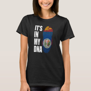 Flagge des belizischen und mongolischen Mix-DNA-Er T-Shirt