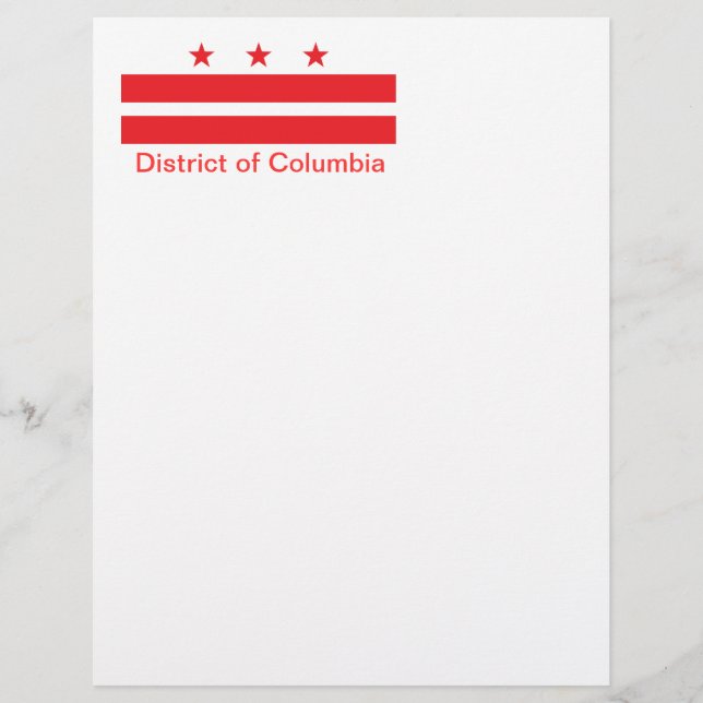 Flagge des Bezirks Columbia (Vorderseite)