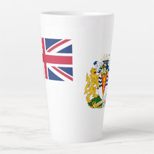 Flagge des Britischen Antarktis-Territoriums Milchtasse
