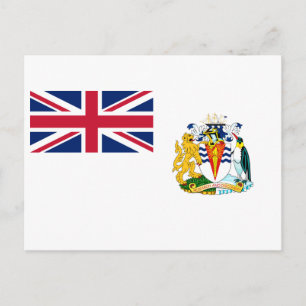 Flagge des Britischen Antarktis-Territoriums Postkarte