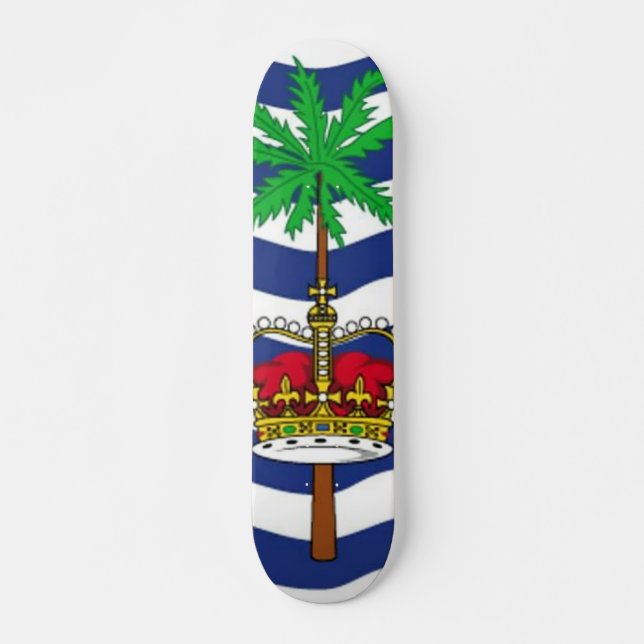 Flagge des britischen Territoriums des Indischen O Skateboard (Vorne)