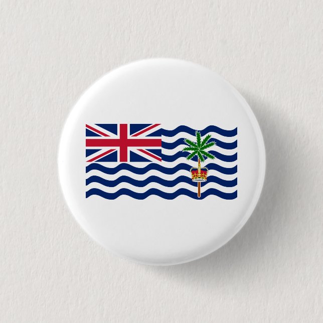Flagge des Britischen Territoriums im Indischen Oz Button (Vorderseite)