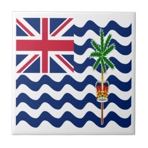 Flagge des Britischen Territoriums im Indischen Oz Fliese