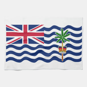 Flagge des Britischen Territoriums im Indischen Oz Geschirrtuch