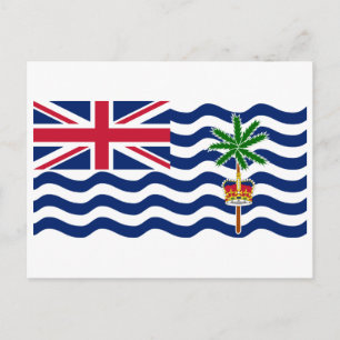 Flagge des Britischen Territoriums im Indischen Oz Postkarte