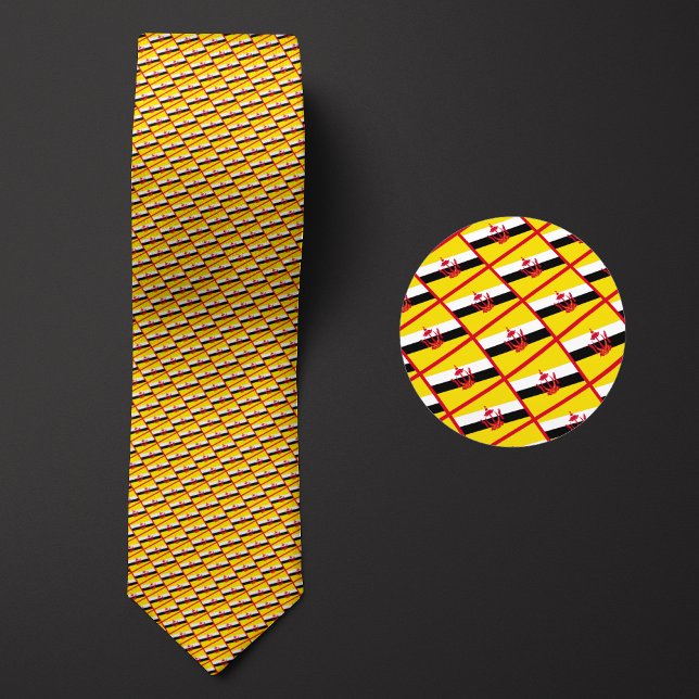 Flagge des Brunei-Musters Krawatte (Von Creator hochgeladen)