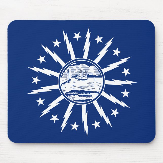 Flagge des Büffels, New York Mousepad (Vorne)