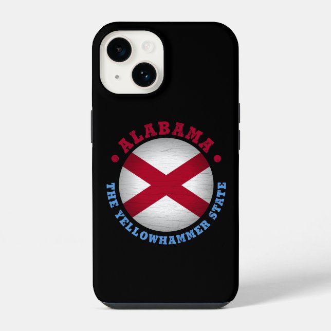 FLAGGE DES BUNDESSTAATES ALABAMA iPhone HÜLLE (Rückseite)