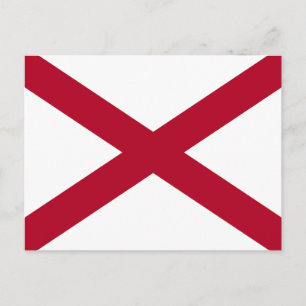Flagge des Bundesstaates Alabama Postkarte