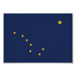 Flagge des Bundesstaates Alaska Fotodruck